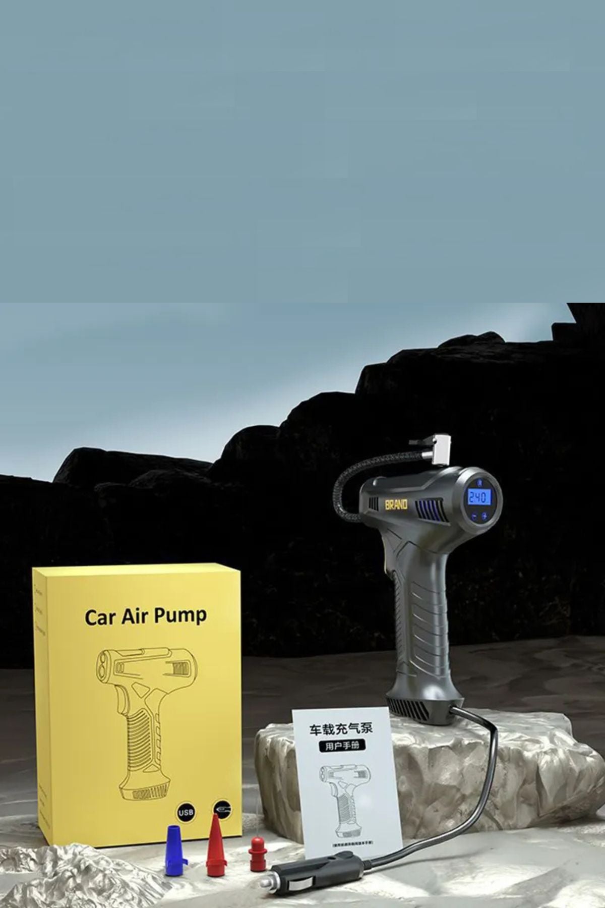 منفاخ هواء رقمي للسيارة-شاشة ذكية