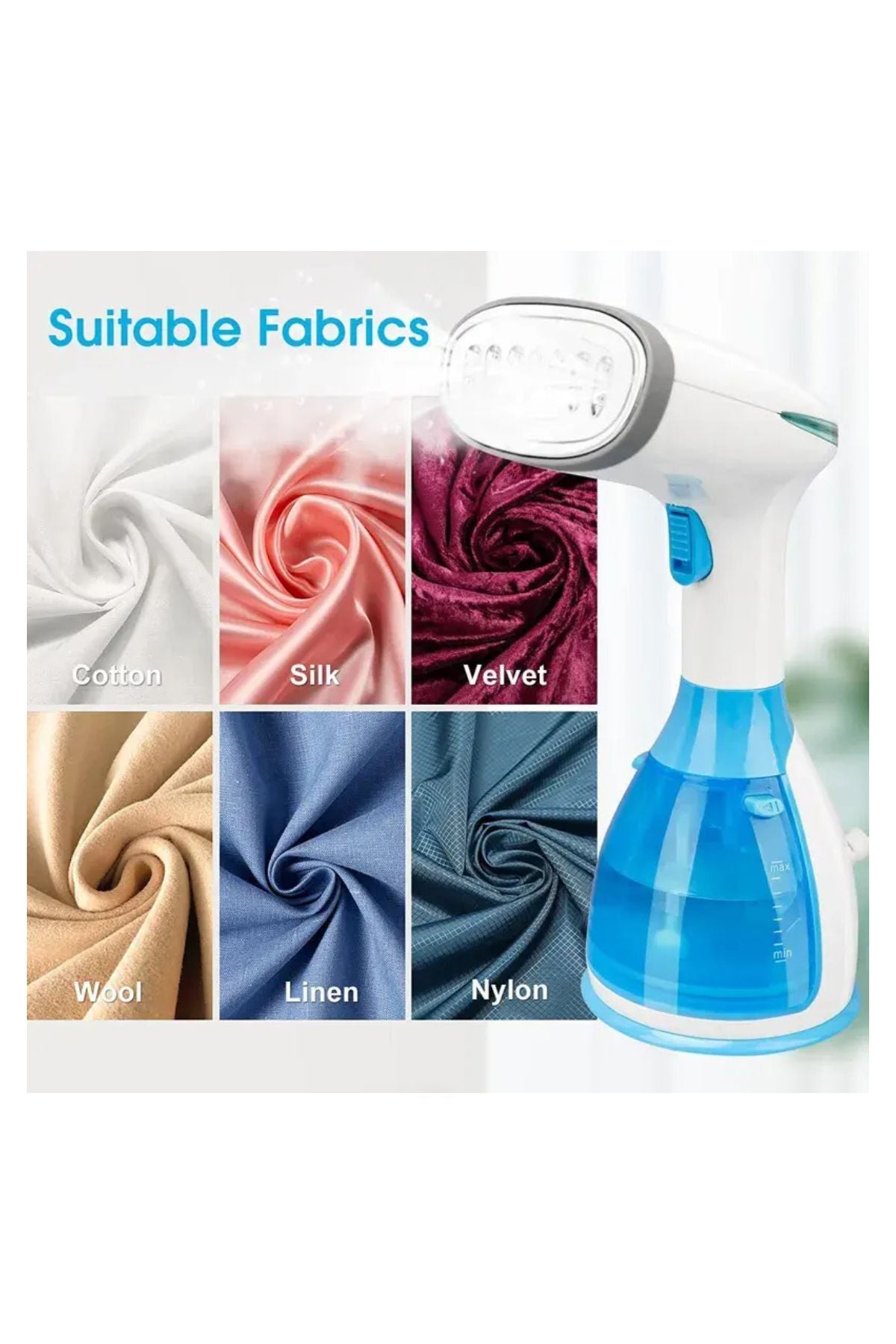 مكواة بخارية محمولة لأزالة التجاعيد بسرعة