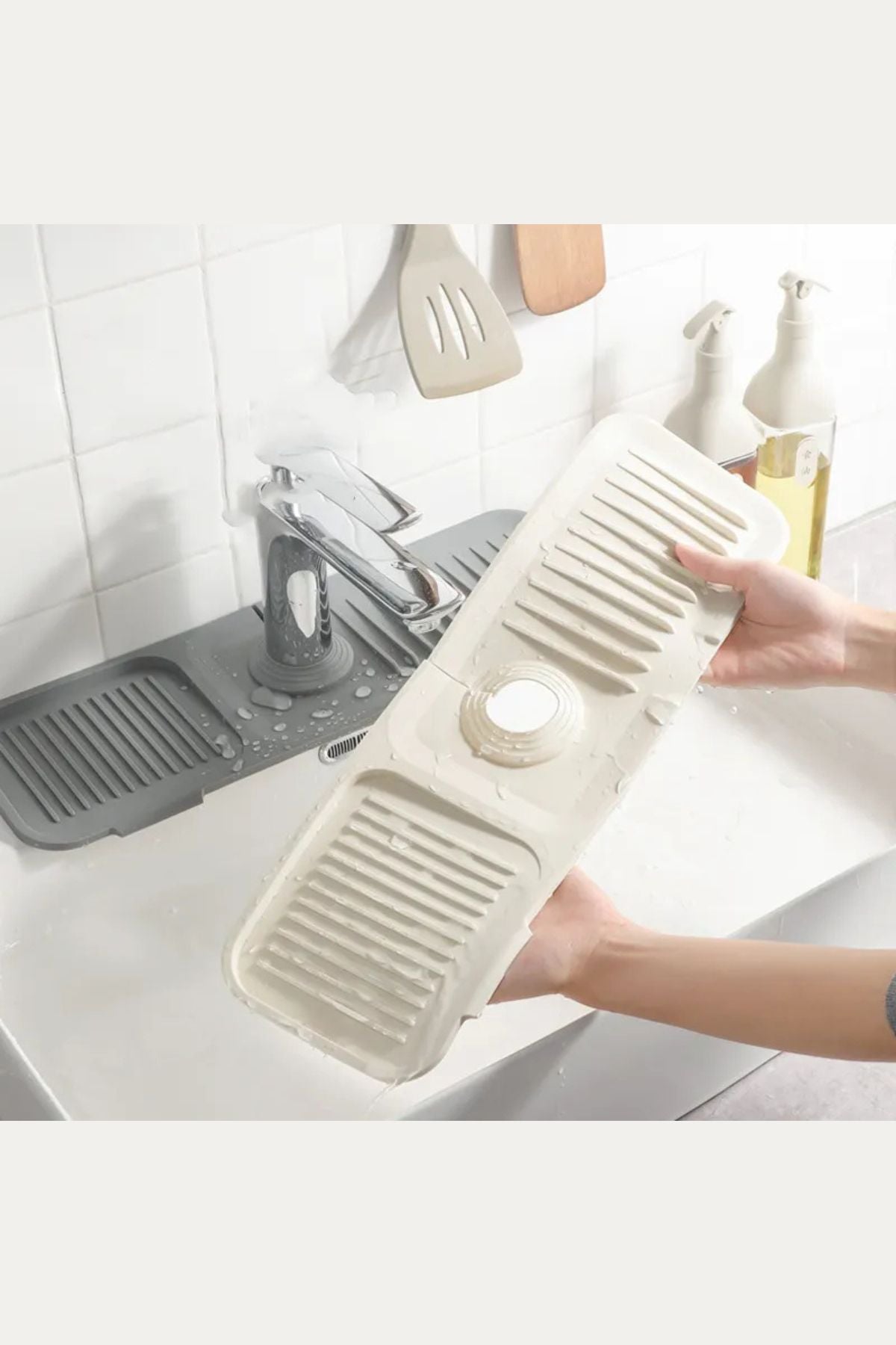 قاعدة سيليكون لتجفيف الحوض