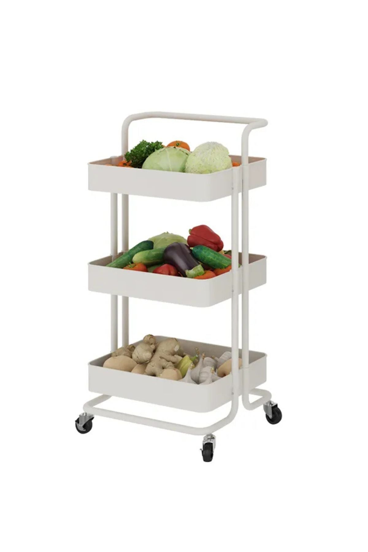 عربة تخزين متعددة الاستخدام 3 طبقات