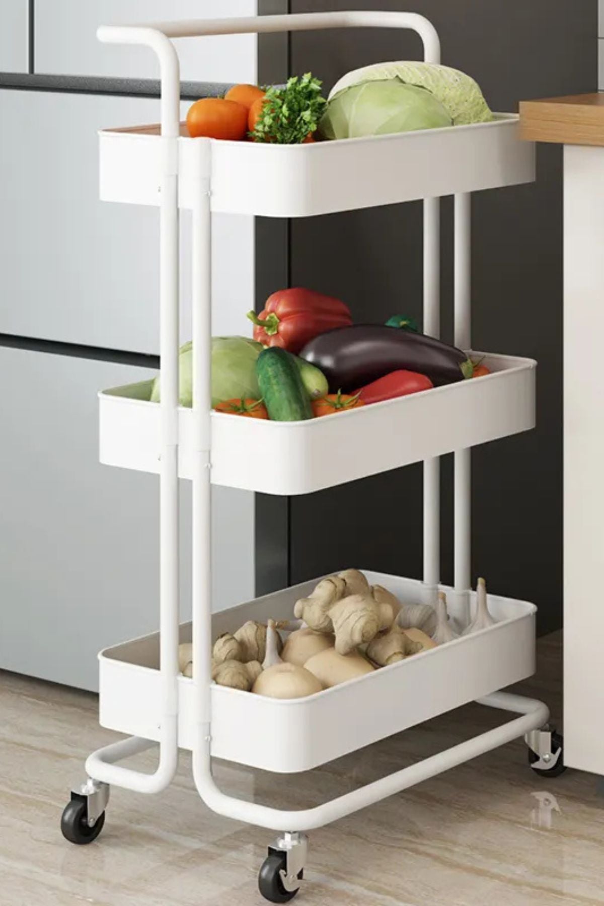 عربة تخزين متعددة الاستخدام 3 طبقات