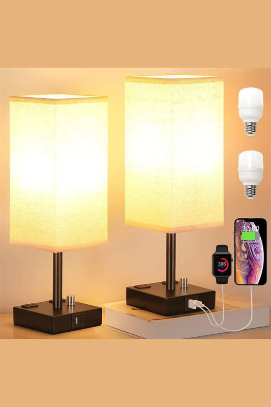 USBمصباح طاولة ذكي باضاءة قابلة للتعديل ومنفذ شحن