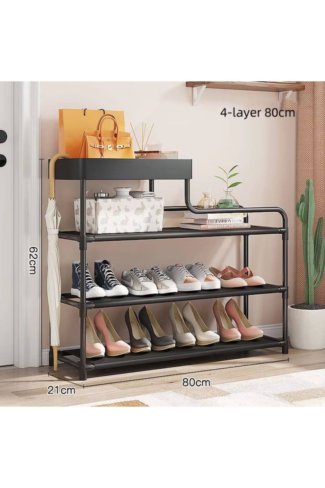 رف أحذية ومنظم متعدد الطبقات بتصميم عصري