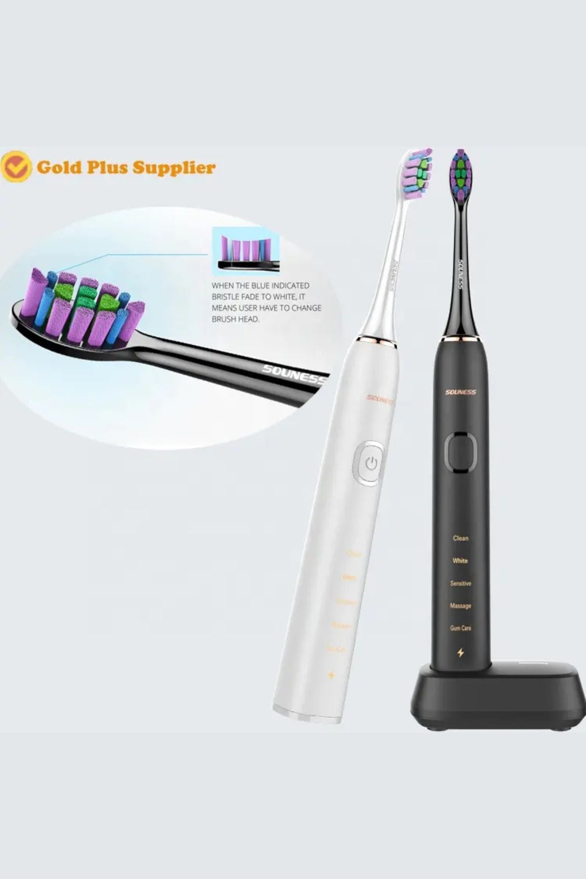 فرشاة أسنان ذكية بخمس أوضاع تنظيف